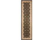 Safavieh Lyndhurst Traditions Black Ivory Rug 2 3 x 16