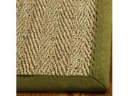 Hand woven Sisal Natural Olive Seagrass Rug 5 x 8