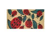 Lady Bugs Hand Woven Coir Doormat 18 x 30