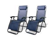 Caravan Canopy Blue Zero Gravity Chairs Pack of Two