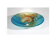 Seashell Glass Bowl Vessel Bathroom Sink