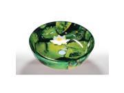 Lilly Pad Glass Bowl Vessel Bathroom Sink