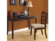 Dark Brown 48 inch Birch Desk Chair Set