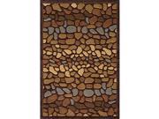 Hand tufted Pebbles Brown Rug 3 6 x 5 6