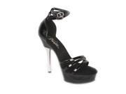 Pleaser Allure Women s Black Patent Ankle strap Stiletto Heels