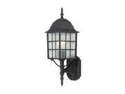 Nuvo Adams 1 light Textured Black 18 inch Wall Sconce