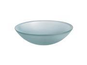 Dorian Console Clear Frosted Glass Vessel Sink