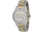 Nautica Men s Bfd 104 N22618G Two tone Stainless Steel Silvertone Dial Quartz Watch