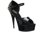 Pleaser Women s Delight 611SP Black Patent Spiked D Orsay Sandals
