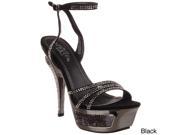 Pleaser Day Night Women s Deluxe 637 Rhinestone Straps Ankle Wrap Heels
