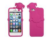 INSTEN Peeking Hot Pink Dog Phone Case Cover for Apple iPhone 5
