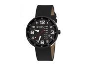 Simplify Men s 0804 The 800 Black Leather Strap Black Dial Watch