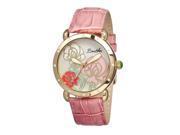 Bertha Women s Josephine Embossed Leather Strap Multi Color Dial Watch
