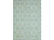 Indoor Outdoor Blue Retro Rug 7 10 x 10 10