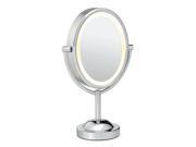 Conair Oval Chrome 1x 7x Double sided Lighted Mirror