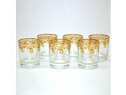Threestar D.O.F. 14k Gold Pattern Tumbler Glasses Set of 6
