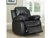 TRIBECCA HOME Coleford Black Faux Leather Tufted Transitional Reclining Chair
