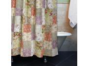 Blooming Prairie Patchwork Cotton Shower Curtain