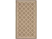 Safavieh Poolside Brown/Bone Polypropylene Indoor/Outdoor Rug (2'7 Safavieh Poolside Brown/Bone Polypropylene Indoor/Outdoor Rug (2'7