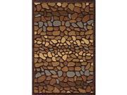 Hand tufted Pebbles Brown Rug 8 0 x 10 0