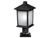 Z Lite 1 Light Outdoor Post Mount Light in Black 507PHB 533PM BK