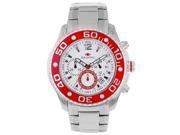 Seapro Men s Celtic Chronograph Watch with White Dial and Red Markers