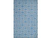 Safavieh Handwoven Moroccan Reversible Dhurrie Labyrinth pattern Light Blue Ivory Wool Rug 6 x 9