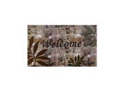 Welcome Palms Outdoor Rubber Entrance Mat 18 x 30 inch