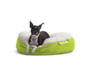 DogSack Big Joe Round Lime Green Microfiber Sherpa Pet Bed