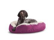 DogSack Big Joe Round Magenta Microfiber Sherpa Pet Bed