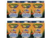 Crayola Large Washable Box of 8 Crayons Assorted Colors Pack of 6