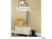 Fair Haven Tray Shelf Coat Hook and Storage Bench Set