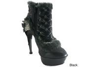 Hades Women s Agnes Steampunk Quilted Fur Booties