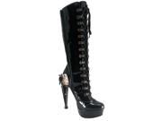 Hades Women s Zeppelin Patent Leather Knee high Platform Boots