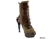 Hdes Women s Polaro Steampunk Mid calf Boots