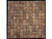 Square Natural Brown Convex Coconut Wall Tile