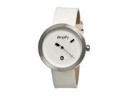 Simplify 0303 The 300 White Leather Strap Watch