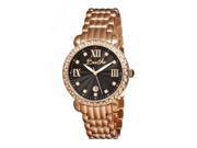 Bertha Women s Ruth Rose Gold Tone Black Dial Stainless Steel Watch
