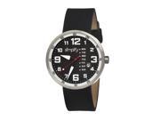 Simplify Men s 0802 The 800 Black Leather Strap Black Dial Watch