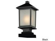 Z Lite Outdoor Post Light in Black 537PHM SQPM BK