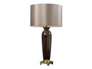 Dimond Wellholt Glass Table Lamp in Coffee Swirl Antique Brass D2406