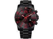 Jivago Men s Ultimate Black and Red Chronograph Watch