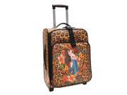 Nicole Lee Cleo Print Collection 20 inch Sandra Camel Carry On Rolling Expandable Upright