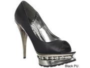 Ellie Women s 527 Desiree 6 inch Metallic Heel With Rhinestones In Platforms