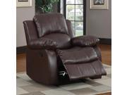 TRIBECCA HOME Coleford Brown Faux Leather Tufted Transitional Reclining Chair