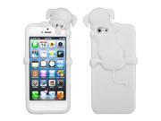INSTEN Peeking White Dog Phone Case Cover for Apple iPhone 5