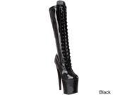 Pleaser Women s Taboo 2021 Lace up Knee high Stiletto Boots