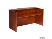 Boss 71 inch Cherry or Mahogany Finished Receptionist Desk