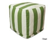 Indoor Outdoor Majestic Home Goods Vertical Stripe Small Cube Pillow