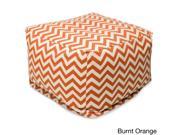 Indoor Outdoor Majestic Home Goods Large Zig zag Ottoman Orange